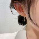 Bear Star Asymmetrical Alloy Dangle Earring 1 Pair - Gold - One Size