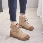 Lace-up Ombre Short Boots