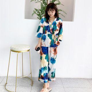 Set: Blouse + Straight-cut Pants