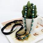 Acrylic Bead Headband 01 - Gemstone Green - One Size