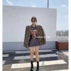 Print Leopard Long-sleeve Blazer