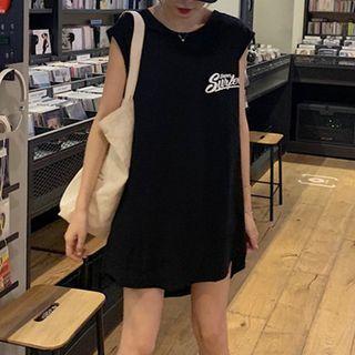 Printed Sleeveless Tunic T-shirt