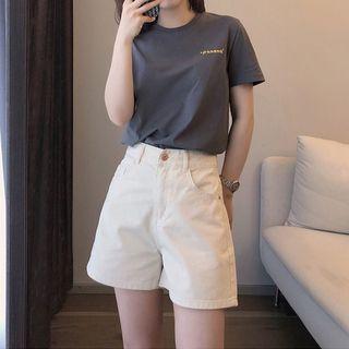 Short-sleeve Lettering T-shirt / Shorts / Set