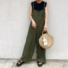 Wide-leg Jumper Pants Army Green - One Size