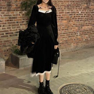 Bow Square-neck Maxi Skirt
