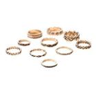 Set Of 10: Ring Set Of 10 - 21121 - Silver - One Size