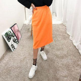Vivid Color H-line Skirt