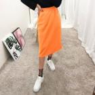 Vivid Color H-line Skirt
