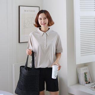 Band-hem Polo Shirt