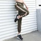 Cut Out Side Drawstring Jogger Pants