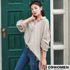 Plus Size Gingham Dip-back Shirt