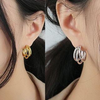 Layered Open Hood Earrings