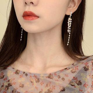 Faux Pearl Fringed Earring 1 Pair - Pearl - One Size