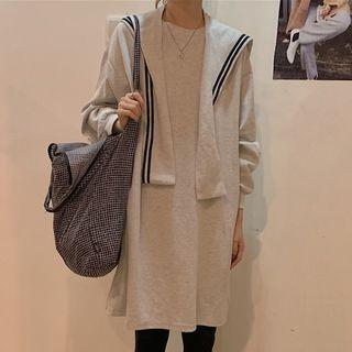 Sailor Collar Mini Pullover Dress
