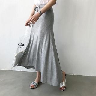 Drawcord-waist Maxi Skirt