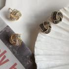 Rhinestone Twisted Stud Earring