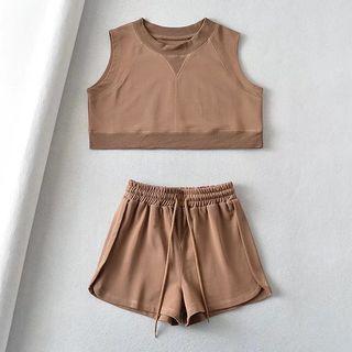 Cropped Tank Top / Sweatshorts / Set