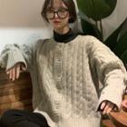 Knit Sweater Jacket Gray - One Size