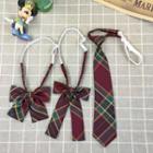 Plaid Bow Tie / No Tie Neck Tie