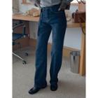 Stitched Wide-leg Jeans With Belt