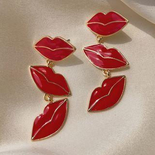 Glaze Lips Dangle Earring