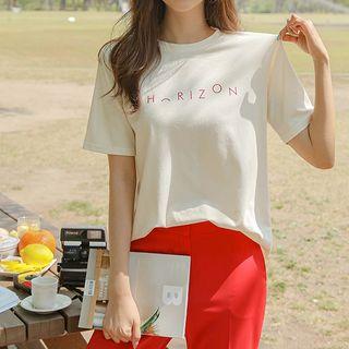 Horizon Illustrated Textured T-shirt