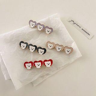 Bear & Heart Alloy Hair Clip