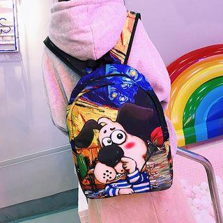 Dog Print Lightweight Backpack