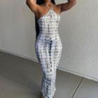 Halter-neck Tie Dye Midi Dress