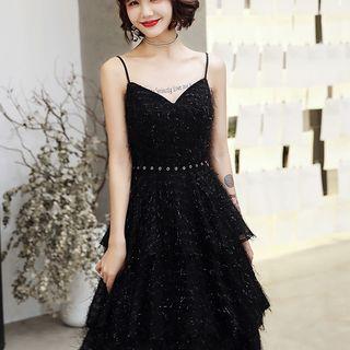 Strappy Tiered Party Dress