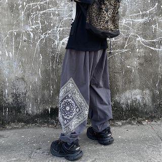 High-waist Drawstring Print Sweatpants