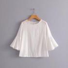 Eyelet Lace Bell-sleeve Top