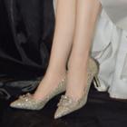 Glitter Pointed Toe Pumps