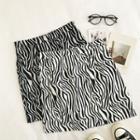 Zebra Print Mini Pencil Skirt