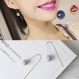 Marble Patterned Drop Earring