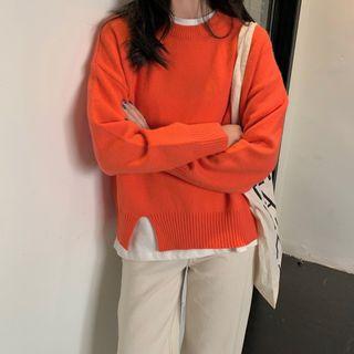Split-hem Sweater