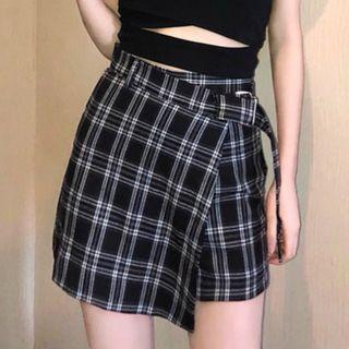 Plaid A-line Skirt Skirt - One Size
