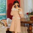 Long-sleeve Button-up Coat Dress