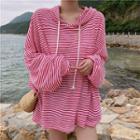 Hooded Stripes Long Sleeve T-shirt