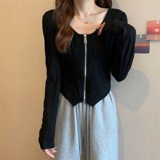 Zip Cropped T-shirt