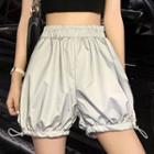 Drawstring Shorts Silver Gray - One Size