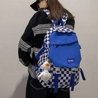Set: Checker Backpack + Bag Charm