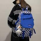 Set: Checker Backpack + Bag Charm