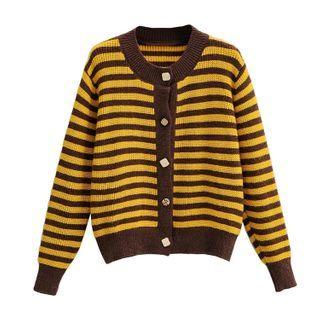 Striped Cardigan Stripe - Yellow - One Size