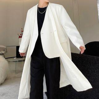 Mock Two Piece Long Coat