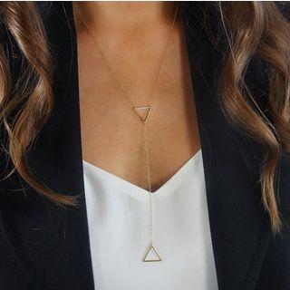 Perforated Triangle Necklace