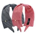 Bow Gingham Wide Hair Band