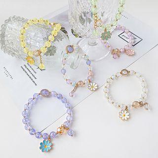 Flower Faux Crystal Bracelet (various Designs) / Set