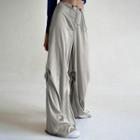 High Waist Loose-fit Cargo Wide-leg Pants