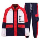 Couple Matching Set: Color Panel Cargo Jacket + Harem Sweatpants